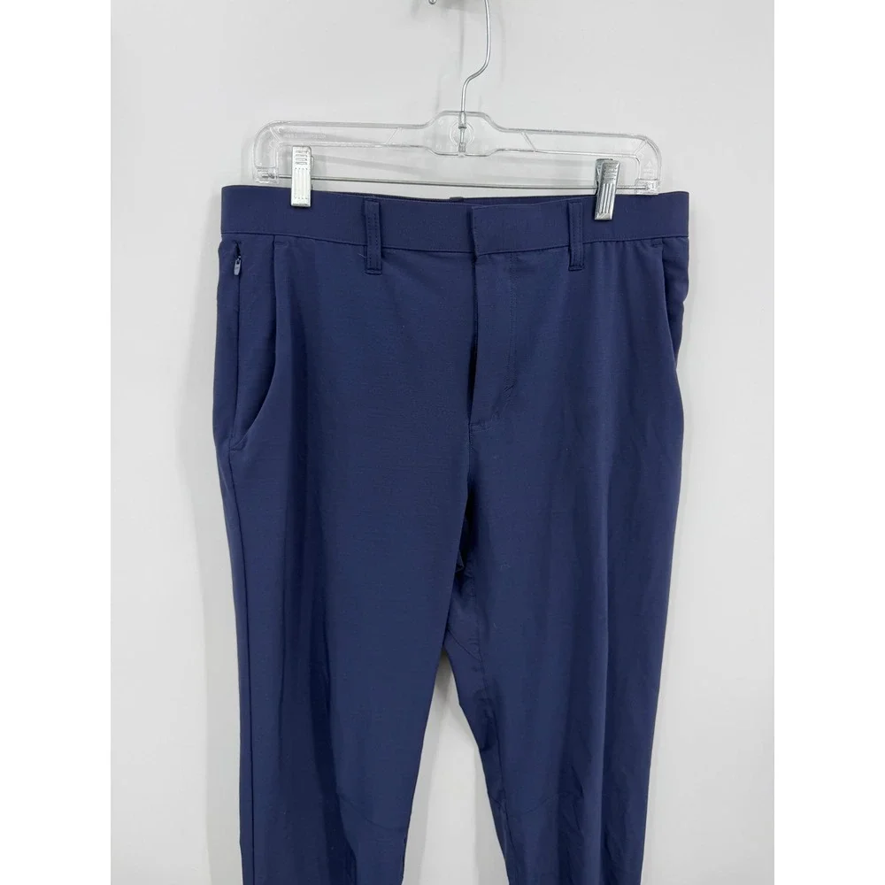 Fabletics The One Pant Trousers Mens Size M Navy Blue Performance Stretch Tech